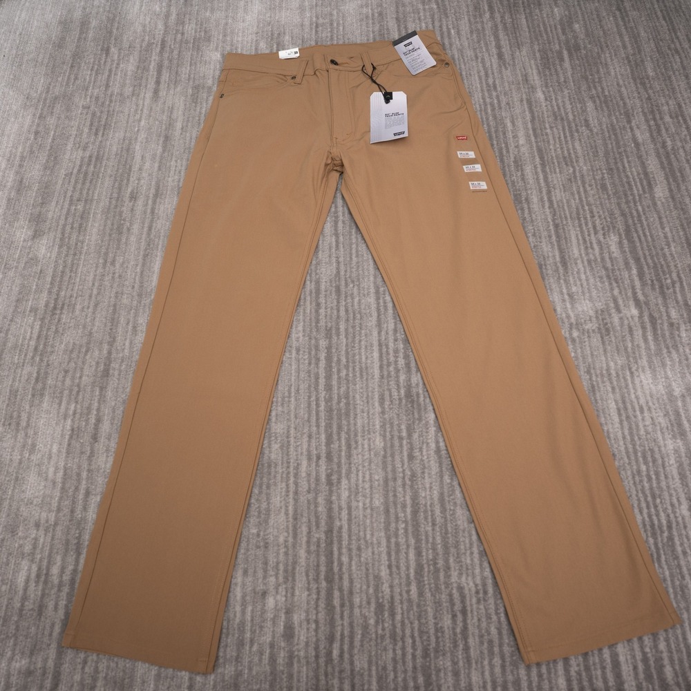 Levis 511 Slim Tech Pants Mens 34x32 Tan Brown New High Stretch UPF 50+